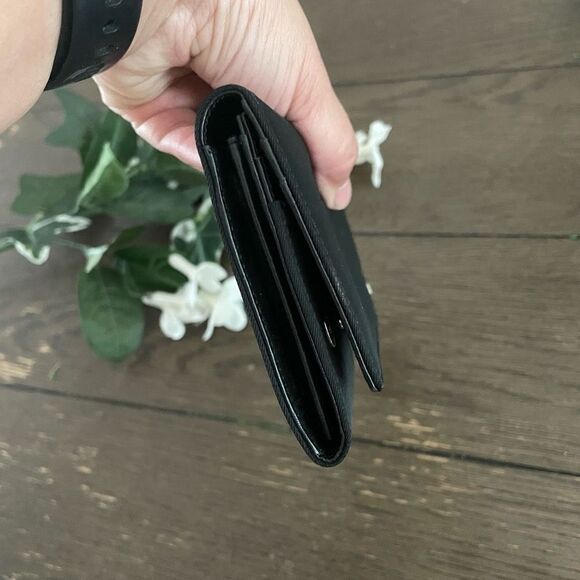 PRADA Classic Black Nylon / Leather Bifold Wallet - Picture 9 of 10